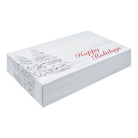 9 3/8" x 6" x 2" 2-Piece 2 lb. Happy Holidays Candy Box - 125/Case