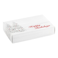 Simplex 9 3/8" x 6" x 2" 2-Piece 2 lb. Happy Holidays Candy Box - 125/Case