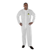 Cordova White Defender Premium Microporous Film and Non-Woven Polyolefin Collared Coveralls - 25/Case