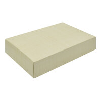 9 3/8" x 6" x 2" 2-Piece 2 lb. Gold Linen Candy Box - 250/Case