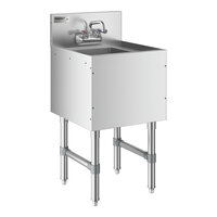 Regency Spec Line Stainless Steel 1 Bowl Underbar Hand Sink with Faucet - 19" x 18"