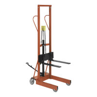 Wesco Industrial Products Lite-Lift 500 lb. 4-Wheel Hydraulic Pedalift with 19" Forks and 54" Lift Height 260151