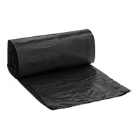 EcoStrong Plus PCRL3339XHK 33 Gallon 1 Mil 33" x 39" Linear Low Density Medium-Duty Black Can Liner / Trash Bag - 150/Case