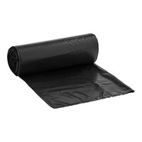 EcoStrong Plus PCRL3036XHK 20-30 Gallon 0.9 Mil 30" x 36" Low Density Medium-Duty Black Linear Can Liner / Trash Bag - 250/Case