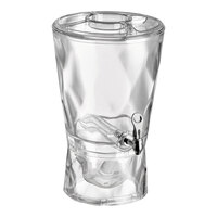 Choice 3.5 Gallon Acrylic Crown Beverage Dispenser with Ice Chamber
