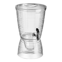 Choice 1.5 Gallon Acrylic Bark Beverage Dispenser with Ice Chamber