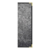 H. Risch, Inc. MET-PKT-6V Steel Brushed Metallic 4 1/4" x 14" Customizable 6 View Menu Cover