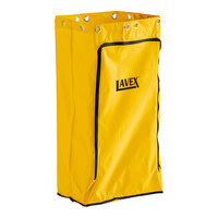 Lavex Premium Yellow Vinyl Janitor Cart Bag with Zipper