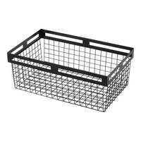 American Metalcraft Black Twilight 20 3/8" x 12 3/8" x 8" Black Metal Nestable Display Basket BNRB20