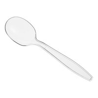 Choice Clear Heavy Weight Polystyrene Plastic Soup Spoon - 1,000/Case