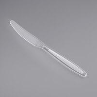 Choice Clear Heavy Weight Polystyrene Plastic Knife - 100/Pack