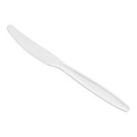 Choice White Heavy Weight Polystyrene Plastic Knife - 1,000/Case