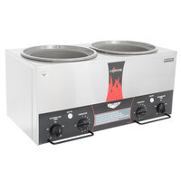 Vollrath 72028 Cayenne Twin Well 7 Qt. Countertop Rethermalizer with Independent Timers - 120V, 1400W