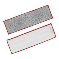 Unger Excella EF40R 20" Red / Gray Restroom Floor Cleaning Pad