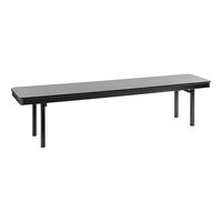National Public Seating Max Seating 15" x 96" Gray Nebula MDF Folding Bench with Protect Edge