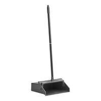 Carlisle 36142003 12" Black Lobby Dustpan with Two-Piece Handle