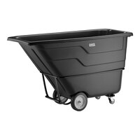 Lavex 1.5 Cubic Yard Black Standard-Duty Tilt Truck / Trash Cart (1,650 lb. Capacity)