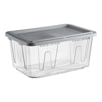 Tough Box 27 Gallon Clear Storage Tote with Gray Lid