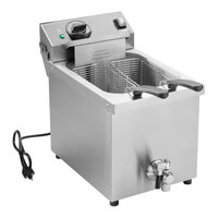 Vollrath CF4-3600-C 15 lb. Medium-Duty Single Well Electric Countertop Fryer with Drain - 208/240V; 2,700-3,600W (Canadian Use Only)