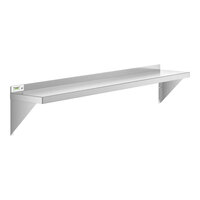 Regency 10" x 60" 16 Gauge Stainless Steel Heavy-Duty Solid Wall Shelf