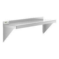 Regency 10" x 36" 16 Gauge Stainless Steel Heavy-Duty Solid Wall Shelf