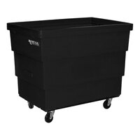 Royal Basket Trucks R13-BKX-RCA-4HNN 23 Cu. Ft. Black Recycle Cart with 4 Swivel Casters