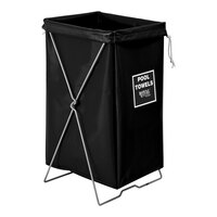 Royal Basket Trucks 30 Gallon Black Vinyl Pool Towel Label Hamper Kit R00-KKX-PHK