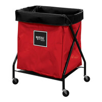 Royal Basket Trucks 8 Cu. Ft. Red Vinyl X-Frame Cart R06-RRX-XFA-3ONN