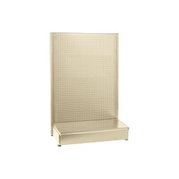 36" x 18" x 72" Beige Single-Sided Pegboard Starter Gondola Merchandiser