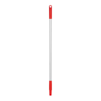 Vikan 29314 33 1/8" Red Threaded Aluminum Handle