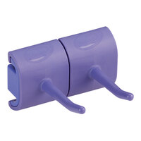 Vikan 10148 3" Purple Double Hook Hygienic Wall Bracket