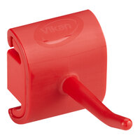 Vikan 10124 3" Red Single Hook Hygienic Wall Bracket