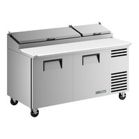 True TPP-AT-67-HC 67 3/8" 2 Door Refrigerated Pizza Prep Table