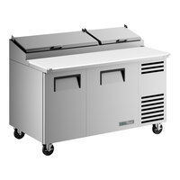 True TPP-AT-60-HC 60 1/4" 2 Door Refrigerated Pizza Prep Table