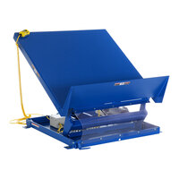 Vestil Blue Single Scissor Lift / Tilt Table with 54" x 48" Platform and 40-Degree Maximum Tilt Angle UNI-5448-4-BLU-460-3 - 460V, 3 Phase, 4,000 lb. Capacity