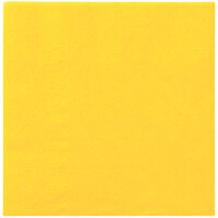 Hoffmaster 9 1/2" x 9 1/2" Sun Yellow 2-Ply Beverage / Cocktail Napkin - 250/Pack