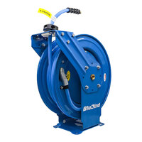 BluBird BBRDA38100 3/8" x 100' Dual Arm Retractable Rubber Air Hose Reel with 3' Lead-In Hose