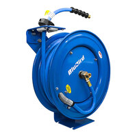 BluBird BBRHD3875 3/8" x 75' Retractable Rubber Air Hose Reel with 3' Lead-In Hose