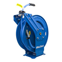 BluBird BBRDA12100 1/2" x 100' Dual Arm Retractable Rubber Air Hose Reel with 3' Lead-In Hose