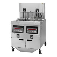 Henny Penny OEA-323.03 65 lb. 3-Well Electric Fryer with Auto Lift and Computron 8000 Controls - 208V, 3 Phase