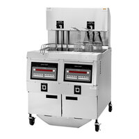 Henny Penny OEA-322.03 65 lb. 2-Well Electric Fryer with Auto Lift and Computron 8000 Controls - 208V, 3 Phase
