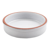 cheforward by GET Graupera Stone Heart 6.7 oz. White Terracotta Casserole Dish - 24/Case