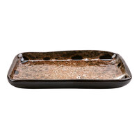 cheforward by GET Graupera Stone Heart 7 7/8" x 4 3/4" Sabana Terracotta Tray - 12/Case