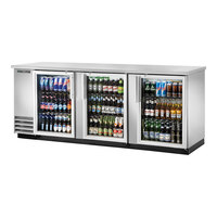 True TBB-4G-S-HC-LD 90 3/8" Glass Door Back Bar Refrigerator with LED Lighting