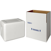 Insulated Shipping Box with Foam Cooler 14 1/8" x 10 3/8" x 12 1/4" - 1 1/2" Thick - 27/Pallet