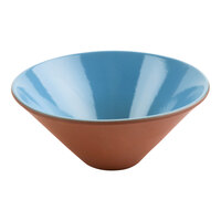 cheforward by GET Graupera Stone Heart 37 oz. Blue Terracotta Bowl - 10/Case