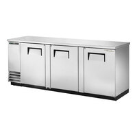 True TBB-4-S-HC 90 3/8" Solid Door Back Bar Refrigerator with LED Lighting