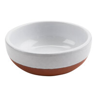 cheforward by GET Graupera Stone Heart 16.9 oz. White Terracotta Deep Bowl - 8/Case