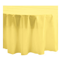 Table Mate 84" Yellow Round Plastic Table Cover - 24/Case