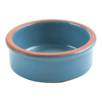 cheforward by GET Graupera Stone Heart 1.69 oz. Blue Terracotta Casserole Dish - 24/Case